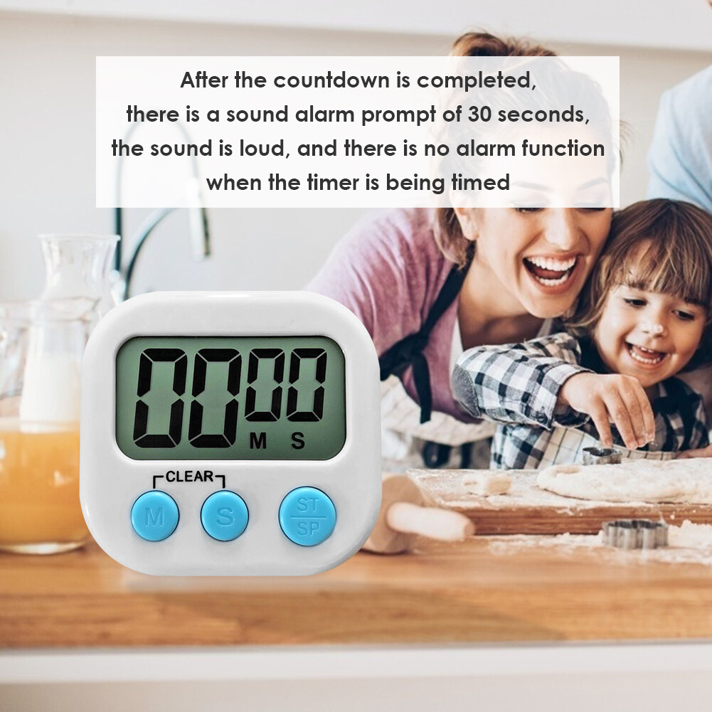 LCD Digital Timer Magnetic Kitchen Table Countdown Alarm Clock with Stand