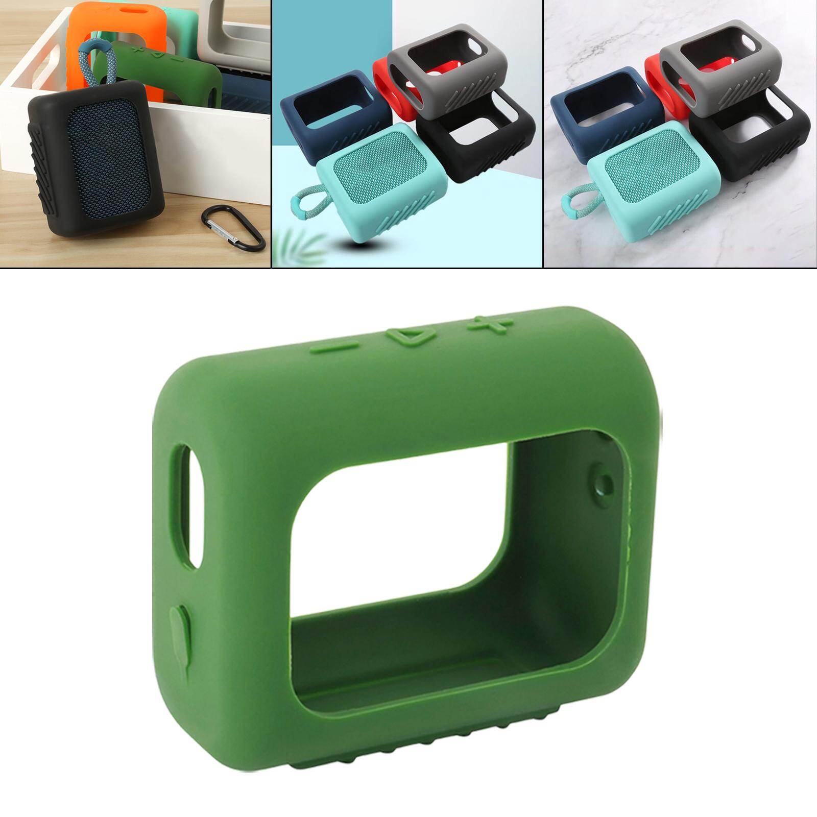 Baoblaze Speaker Silicone Case with Bag Hook Speaker Accessories Portable for Go3