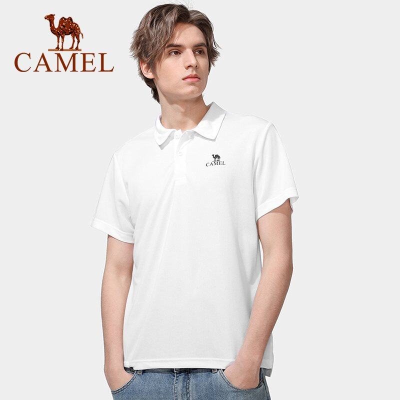 Cameljeans Outdoor Men T shirt Summer Wear Polo Shirt for Men Cool Ice Silk Quick-drying T-shirt Sports Short-sleeved Top