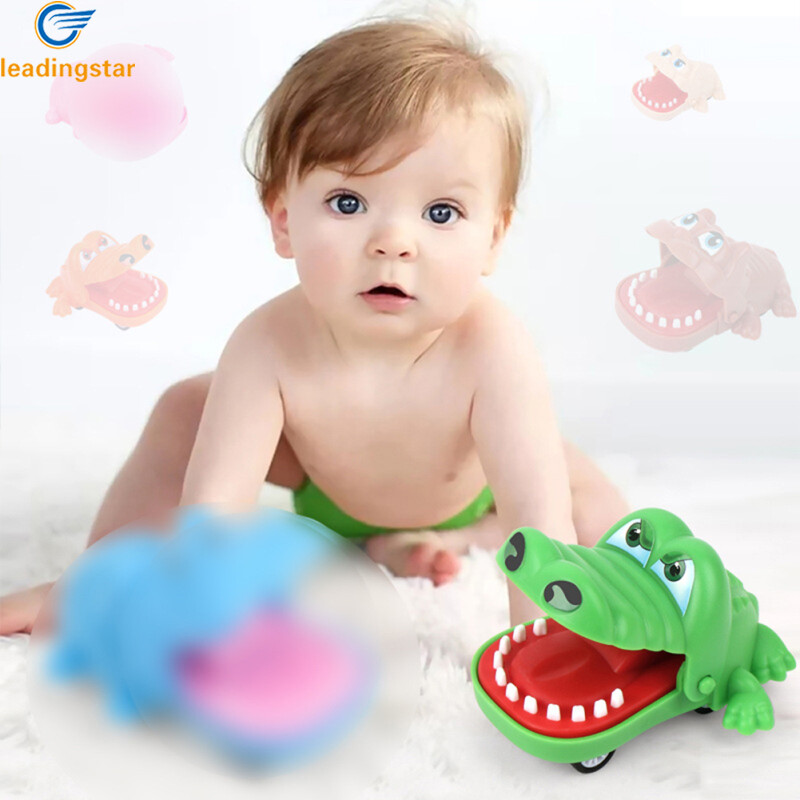 LEADINGSTAR Baby Pull Back Toy Cartoon Crocodile-shaped Bite Hand Toy Mini Pull Back Car Gift
