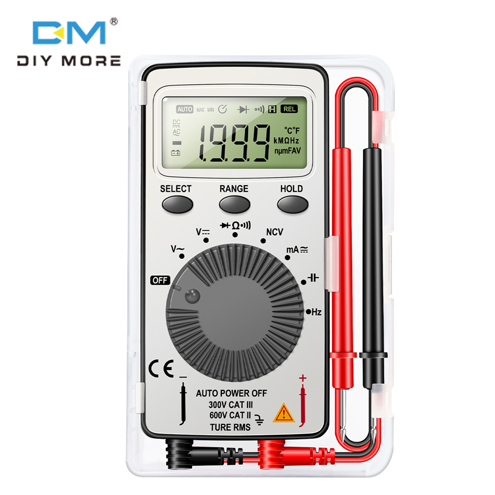Diymore AN101 mini digital multimeter multimeter tester voltage LCR instrument pocket professional tester DC/AC with test cable