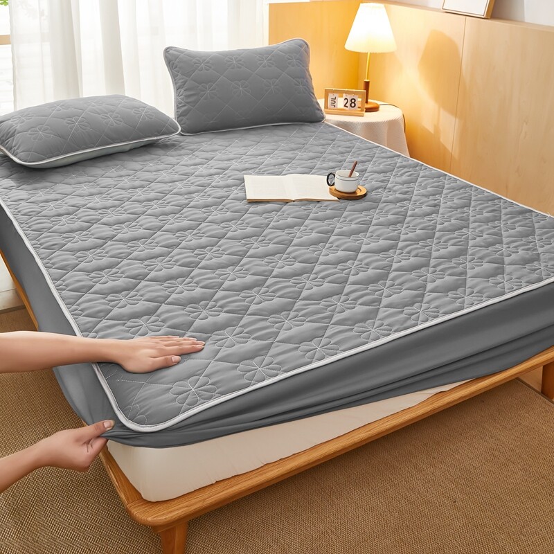 SUNLIGHT HOME Tấm trải giường màu đồng nhất, Tấm trải giường được trang bị nhiều kích thước, Tấm bảo vệ nệm thoáng khí, Nệm thoải mái (Không có vỏ gối)