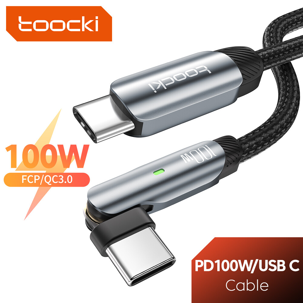 Toocki 180 ° Xoay USB C Để Loại C Cáp Pd 60W/100W Nhanh Chóng Sạc Cáp sạc USB-C Type-C Dây cáp cho Macbook Dữ Liệu Huawei Xiaomi Samsung