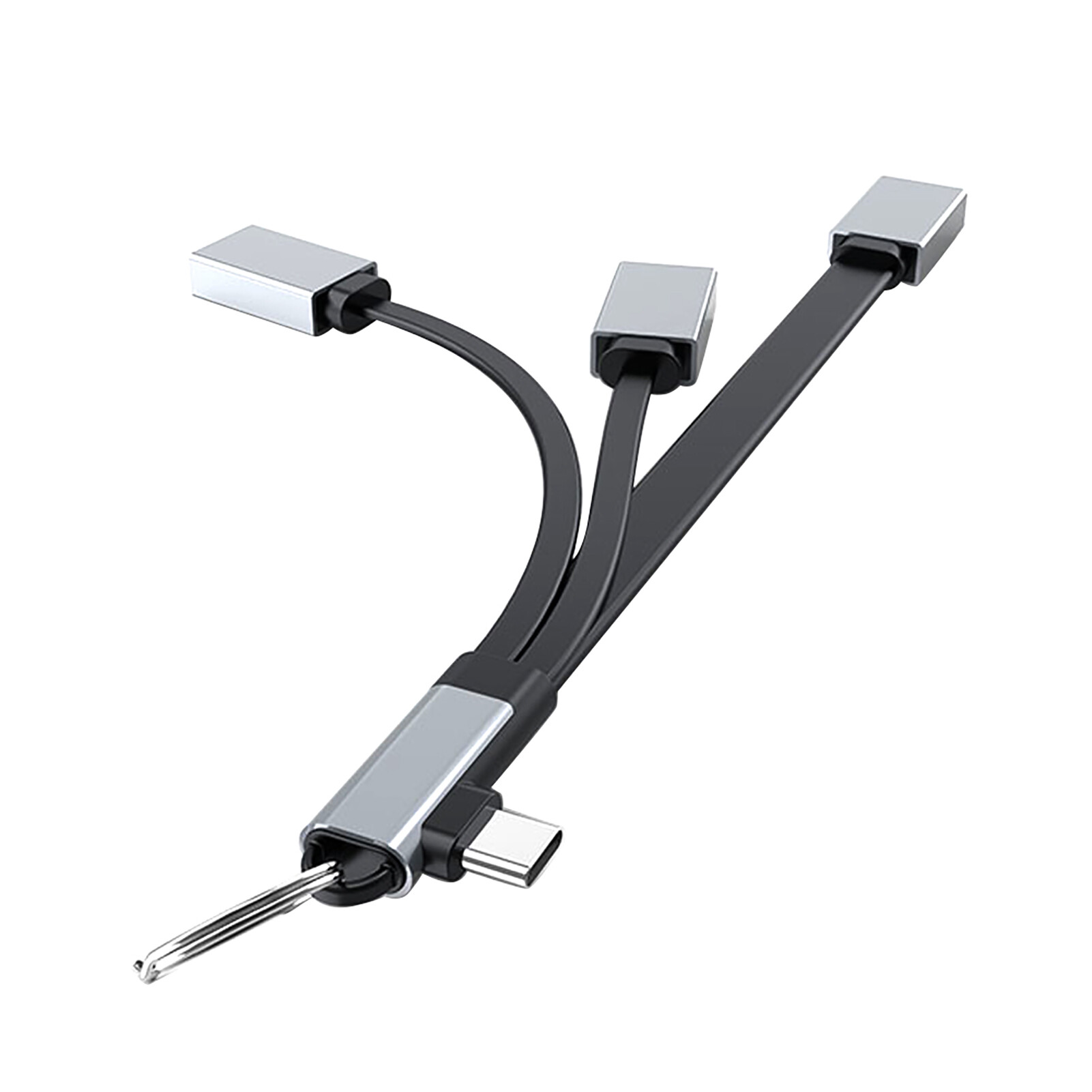 Baicai Kitchen USB-C Hub 3 in 1 Supporting Keyboard/Mouse/U Disk OTG Type-C to USB 2.0/3.0 Type-C Splitter for Laptop USB-C Splitter Portable
