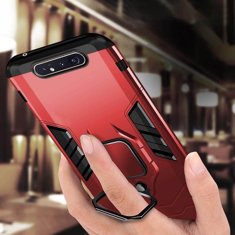 Cho Samsung Galaxy A80 Vỏ Nhẫn Kim Loại Giáp Ốp Lưng Xe Hơi Chống Sốc Giá Đỡ Chân Đế Hút Nam Châm 360 Giá Đỡ Nhẫn Ốp Cứng