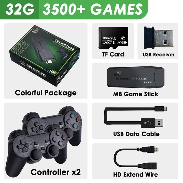 4 M8 Video Game Console 64g Built-in 10000 Games Tv Retro Game Console 