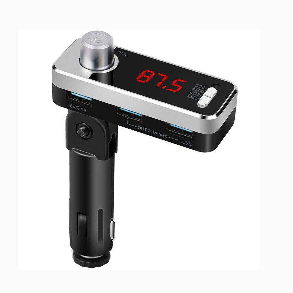 S2T Bluetooth FM Transmitter untuk Mobil, Mobil Nirkabel Adaptor Radio Stereo Modulator dengan QC3.0 Dual USB Port dan Layar LED