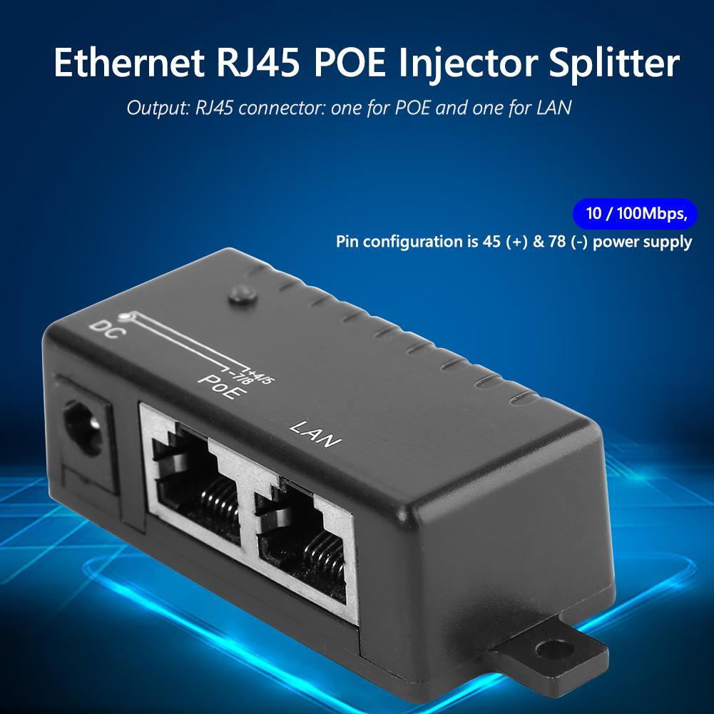 Bộ Chuyển Đổi POE DC 100Mbps Qua Ethernet Bộ Chuyển Đổi POE Bộ Chia Tường