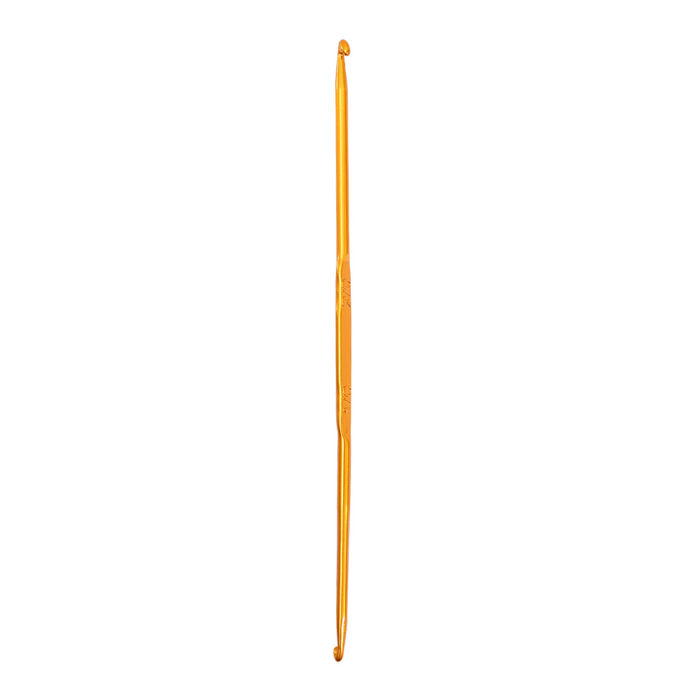 Household Golden Aluminum Alloy Double-headed Crochet Knitting Hook Thread Crochet Auxiliary Accessories Tool