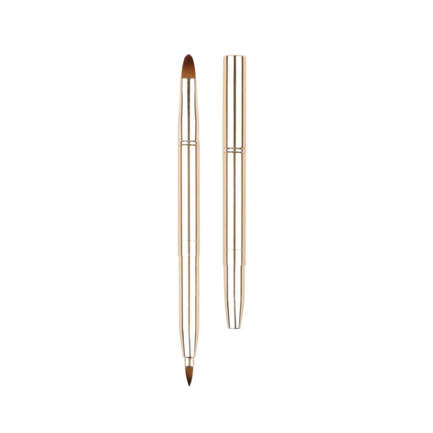 【100% Original】1 PC Retractable Lip Makeup Brush Lipstick Lip Gloss Brush Telescopic Dual Use Lip Eyeshadow Brush Beauty Tools With Protect Cap