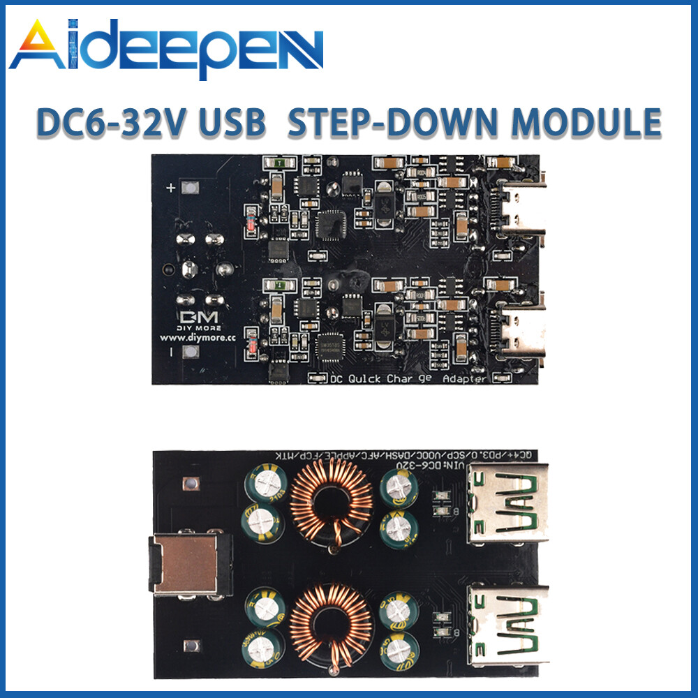 【Ready Stock】Sw3518s DC6V-32v Fast Charging Power Step-down Module 2-way Module USB Pd3.0 (PPS) Mobile Phone Fast Charging Board
