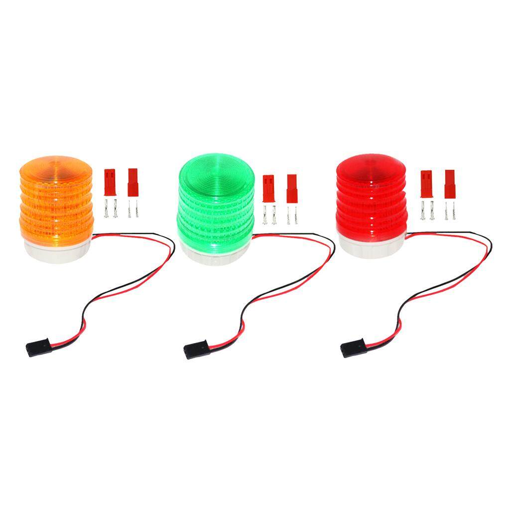 Bolehdeals Multi-Fungsi Lampu LED Rotating Light untuk 1/10 RedCat HSP HPI Mobil Kendali Jarak Jauh 3 Buah