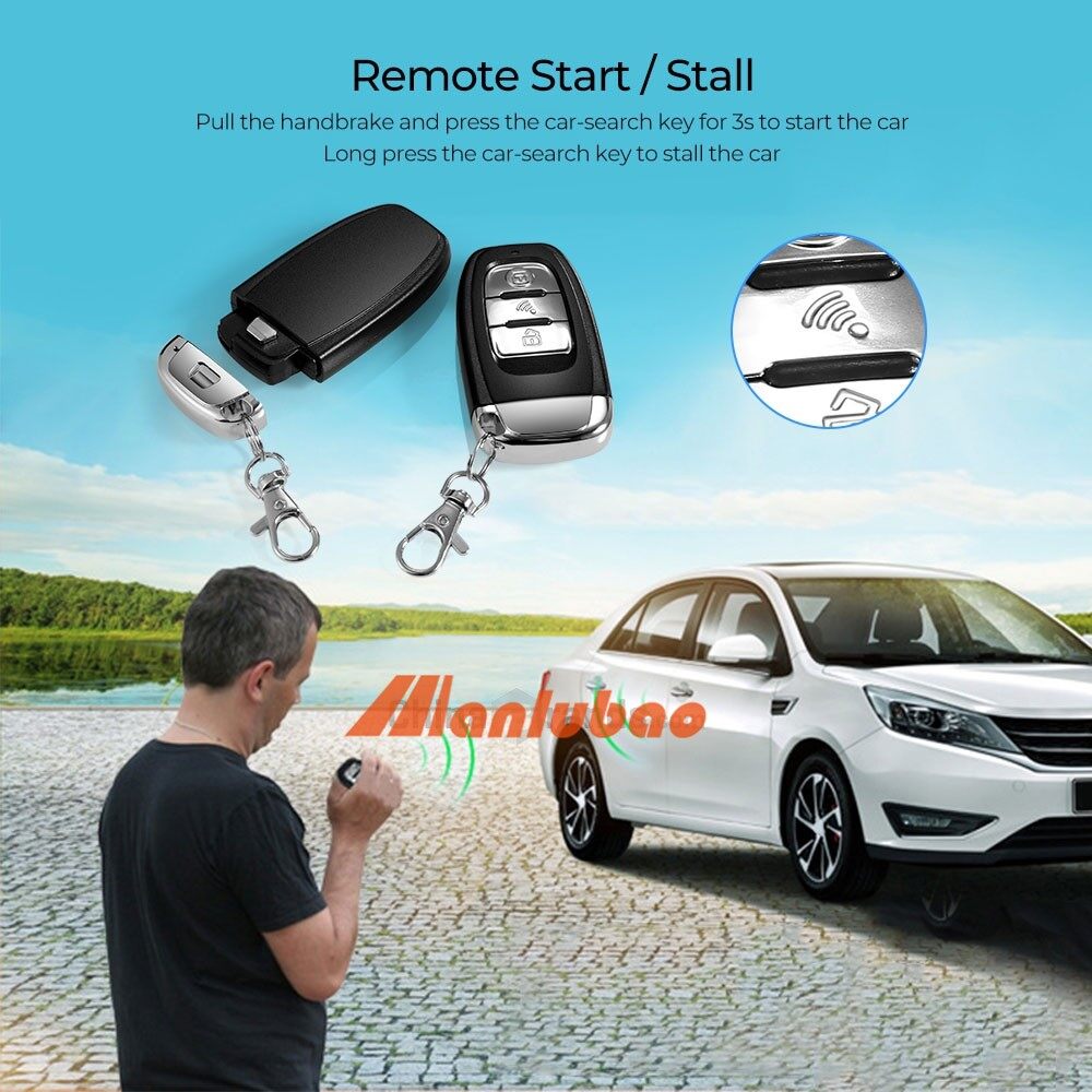 Manlubao SQ8807 Smart Carl alarm remote push start system keyless entry