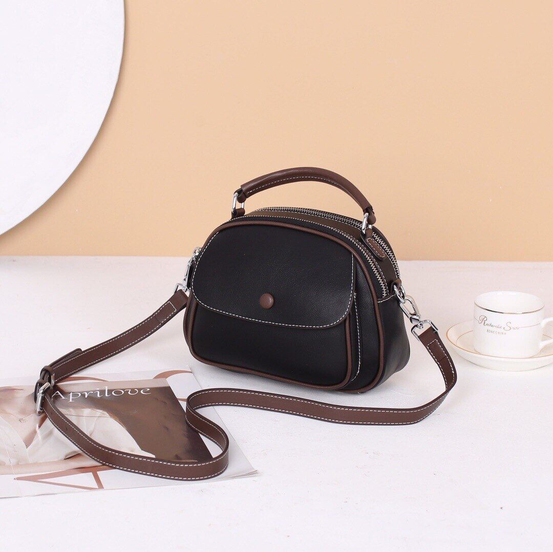 Royal Bagger Shoulder Sling Bags for Women Genuine Cow Leather Small Crosssbody Bag Female Handbag Purse 9219