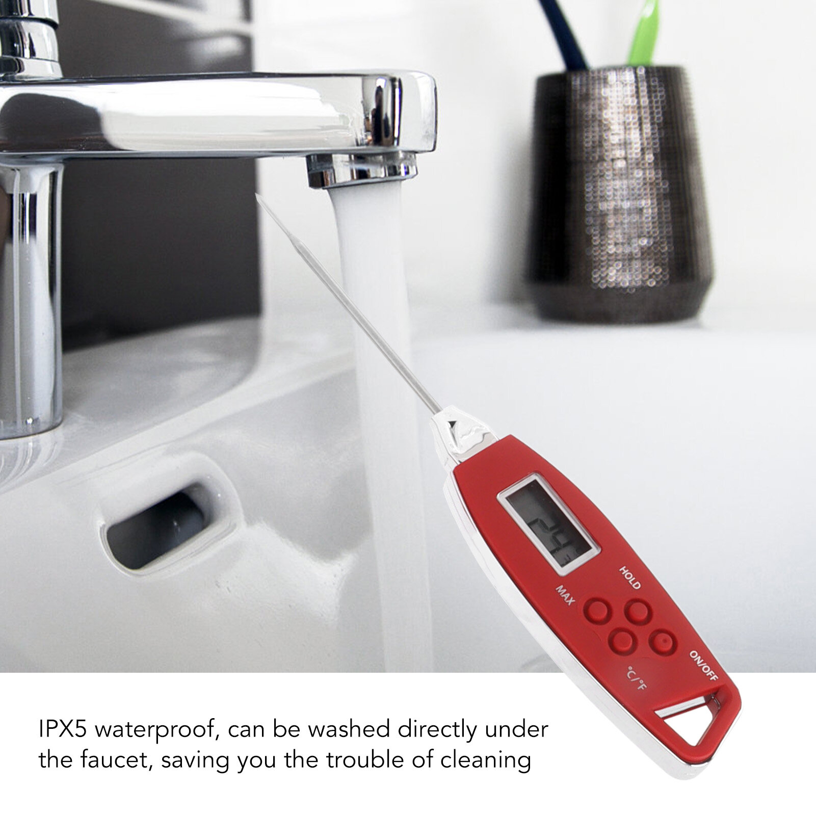Digital Meat Thermometer Clearing Function Digital Food Thermometer for Grilling