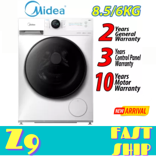 Midea Washer Dryer (8.5KG/6KG) Inverter Front Load Washing Machine Lazada