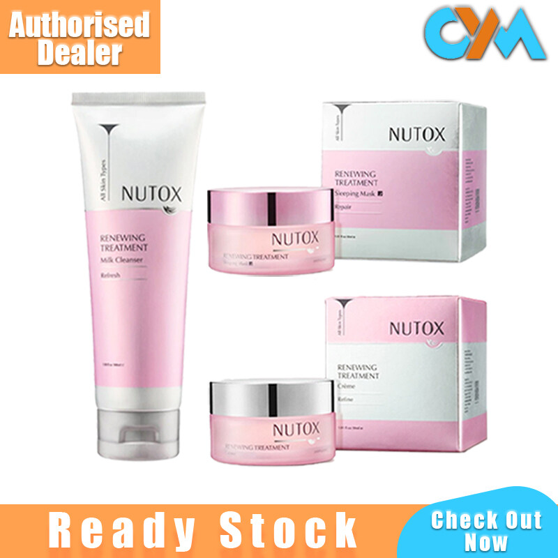 Nutox Renewing Treatment Classic Set Cleanser Creme Sleeping Mask Ready