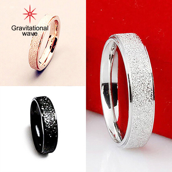 Gravitational wave Men Women Wedding Band Ring Stainless Steel Matte Ring Jewelry Couple Gift
