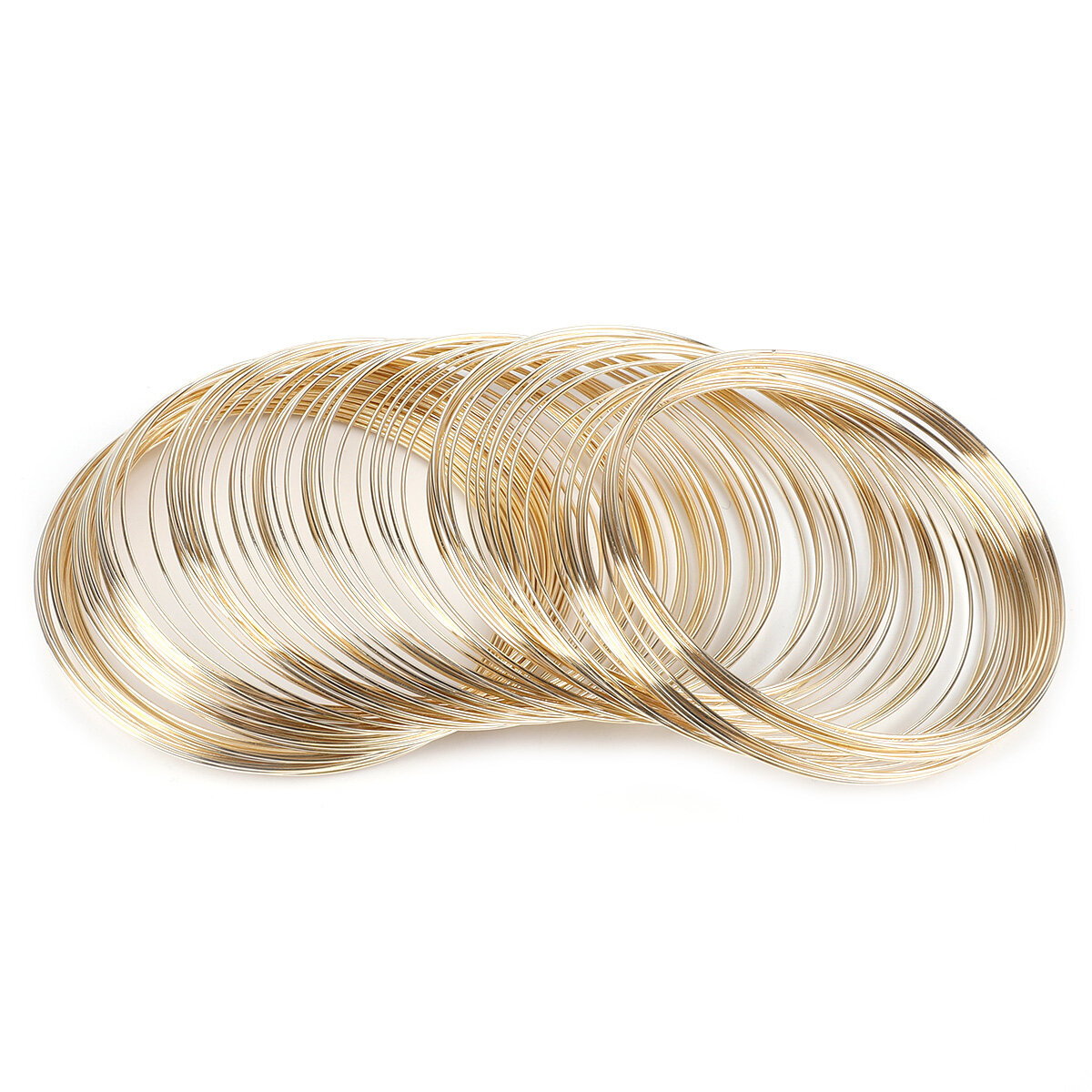 100 Loops 0.6mm Memory Beading Steel Wire Ring For DIY Jewelry Findings Multi-layer Bangle Bracelet Making