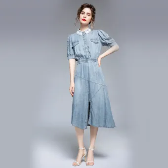 denim dress with tshirt