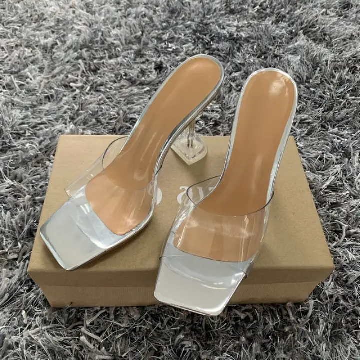 designer pvc heels