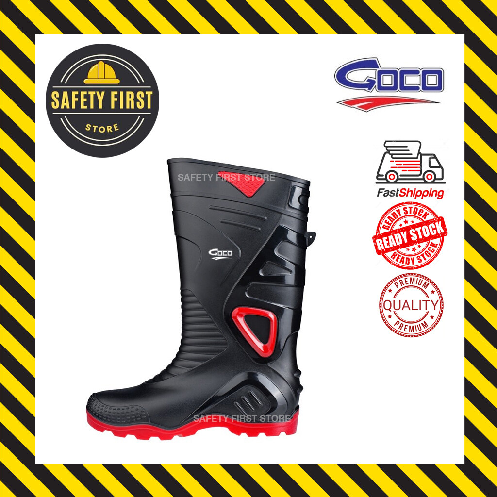 GOCO RUBBER RAIN BOOTS/ SAFETY PVC BOOTS 983 Lazada