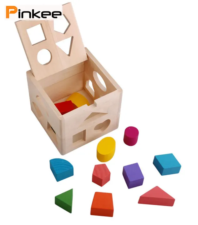 wooden sorting cube