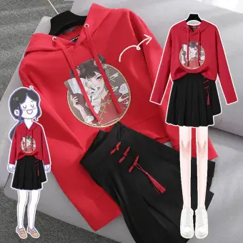 women's plus size red hoodie