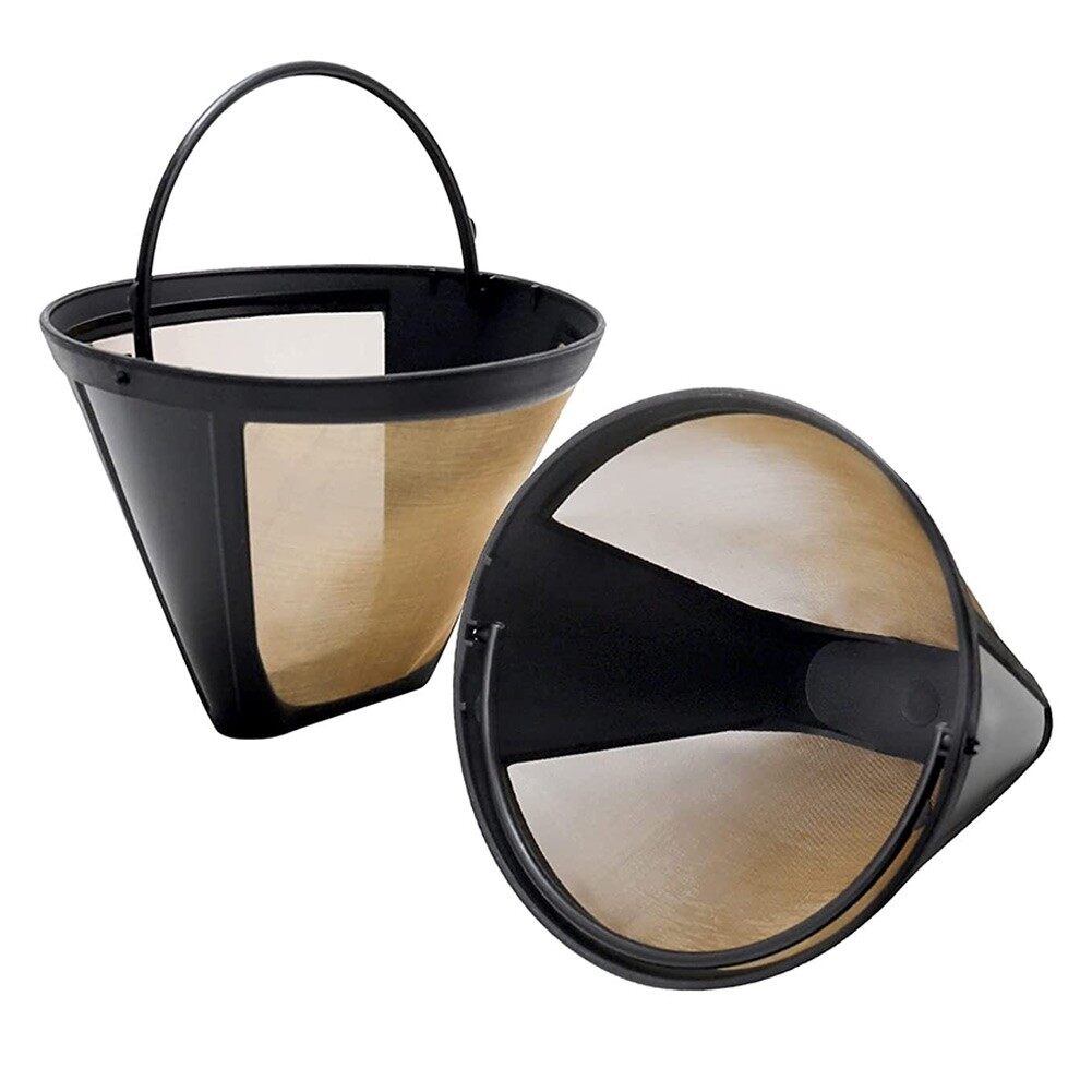 Coffee Filter Stainless Steel Reusable Cone Shape Permanent Coffee Filter Mesh Basket