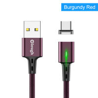elough Fast Magnetic Charger 3.0 Durable LED Indicator Micro USBC Type Cable for Samsung Xiaomi Fast Magnetic Charging Cable