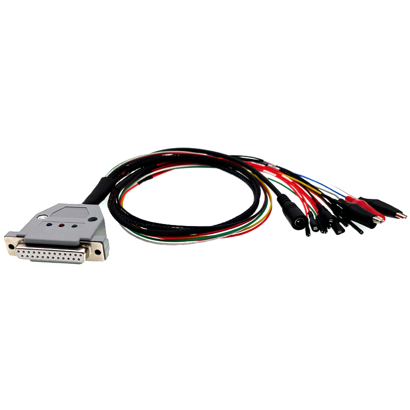 3 LED LIGHTS Boot Bench Cable DB25 ECU Bench Pinout Cable for SM2 PRO J2534 VCI Read and Write ECU BATT VCC KLINE CAN-L CAN-H