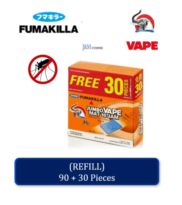 Fumakilla Jumbo Vape Mat 16 Jam Mosquito Repellent