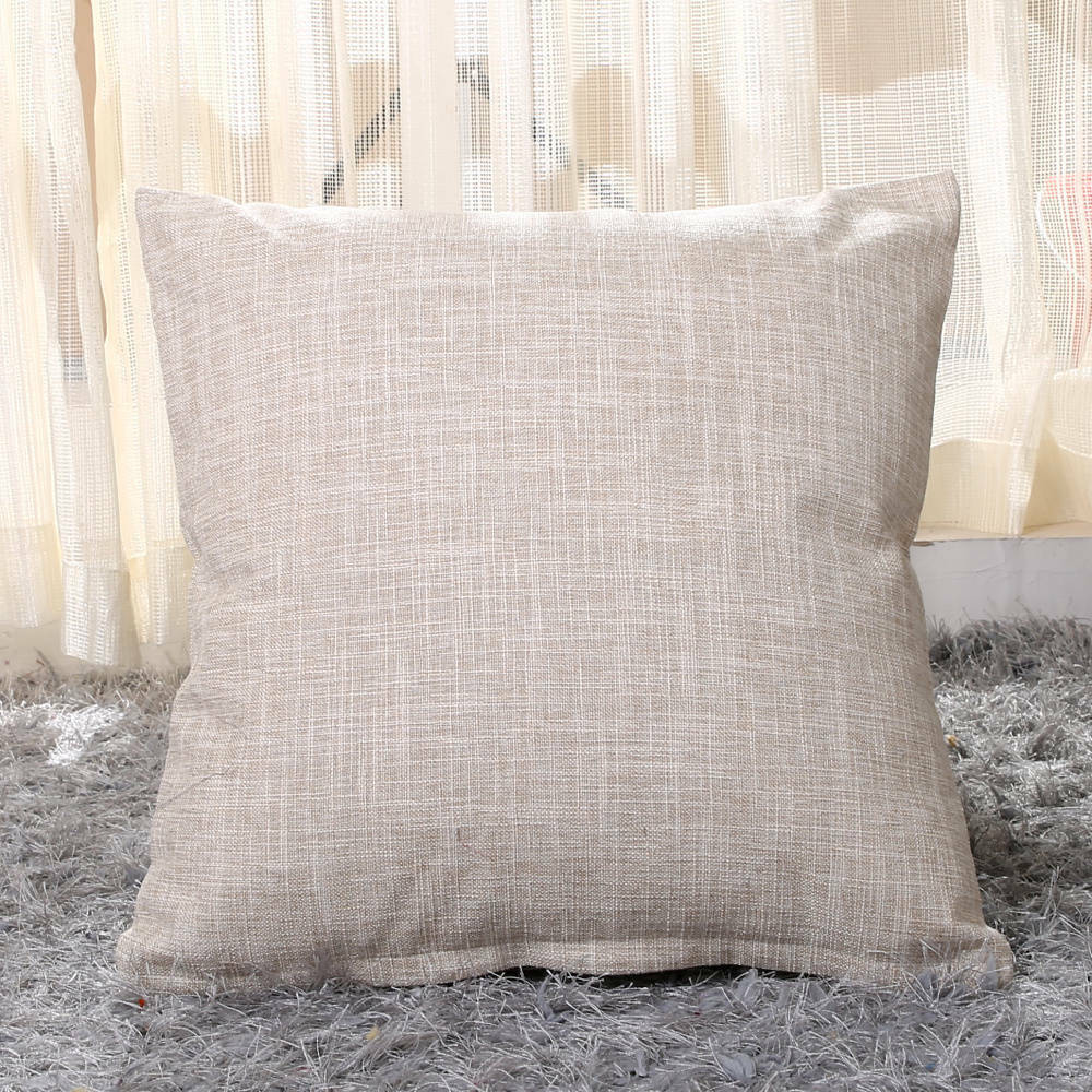New 40x40 45x45 50x50 55x55 Large Linen Plain Cushion Cover Throw Pillow Case Home Sofa Decor No Pillow