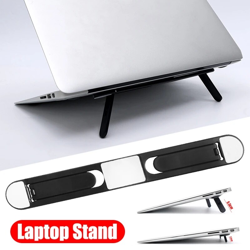 Foldable Laptop Stand Base for MacBook Lenovo Laptop Stands Universal Notebook Plastic Bracket Adhesive Desktop Cooling Holder