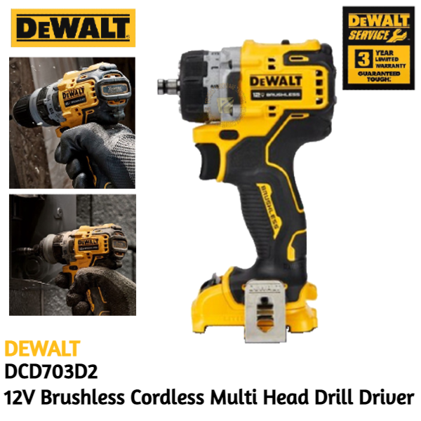 DEWALT [ DCD703D2 ] ( bare tool )12V Brushless Cordless Multi Head