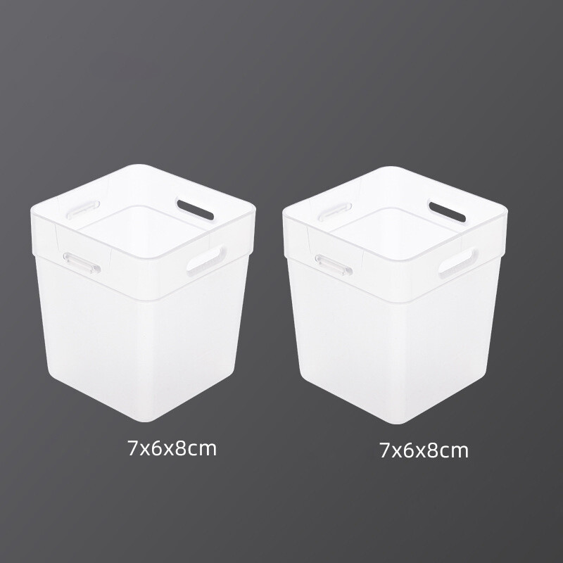 Houseeker 2Pcs Refrigerator Organizer Box Pp Transparent Snap-On Connectable Storage Rack Fridge Condiments Organizer Case