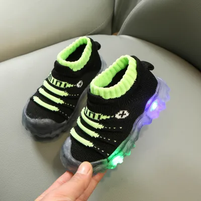 KIO doll shoes for girls kids Children Kids Baby Girls Boys Sneakers Bling Led Light Luminous Sport Shoes