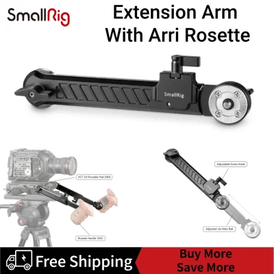 SmallRig Adjustable Extension Arm Aluminum ARRI Rosette Arm With NATO Rail Device 1870