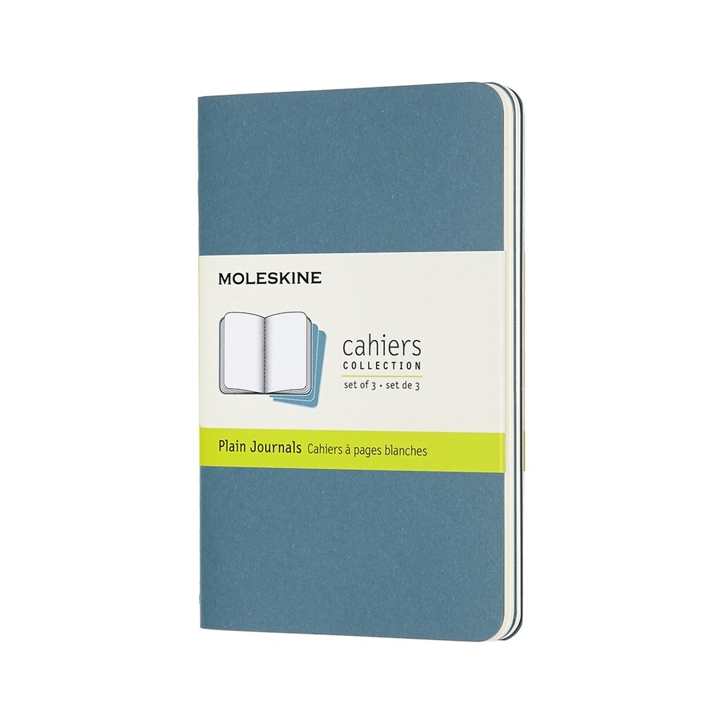 {HAOYA Stationery Store} Moleskine Cahier Journal Notebook Set of 3 (Brisk Blue)