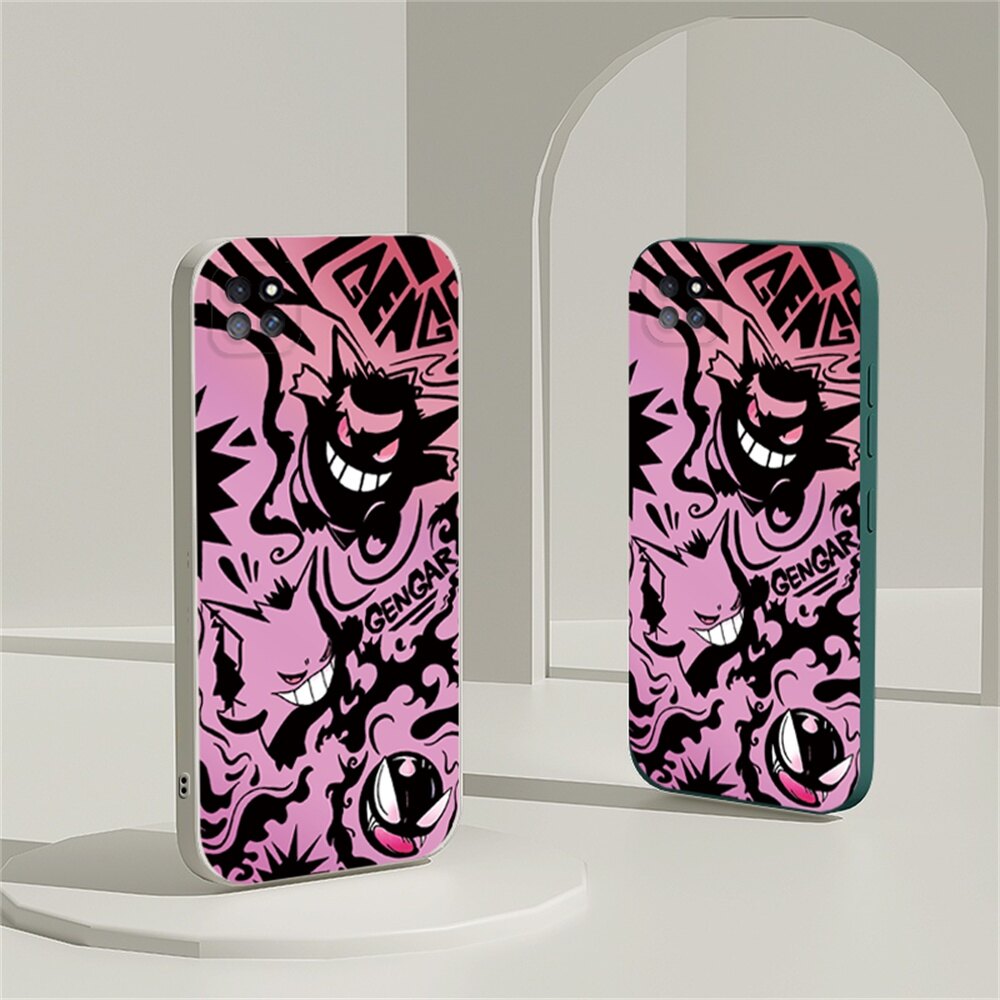 Case Compatible for IPhone 14 Pro Max IPhone 13 Pro Max IPhone 11 IPhone 12 IPhone XR XS 6 6S 7 8 Plus SE 2020 Gengar Pokemon Soft Silicone Phone Case Cover iCasing