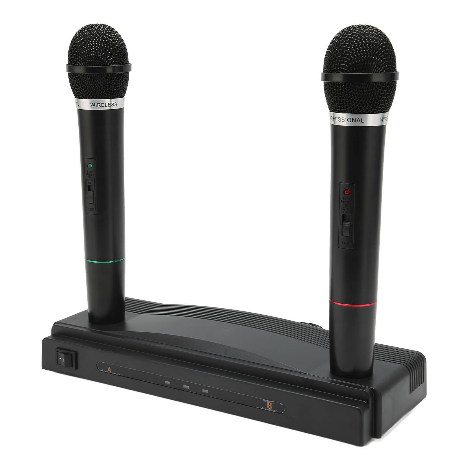 Dynamic Karaoke Mic, 1 for 2 HiFi Sound Interference Resistant 2.4G Handheld Microphone VHF Easy To Use for Home Entertainment