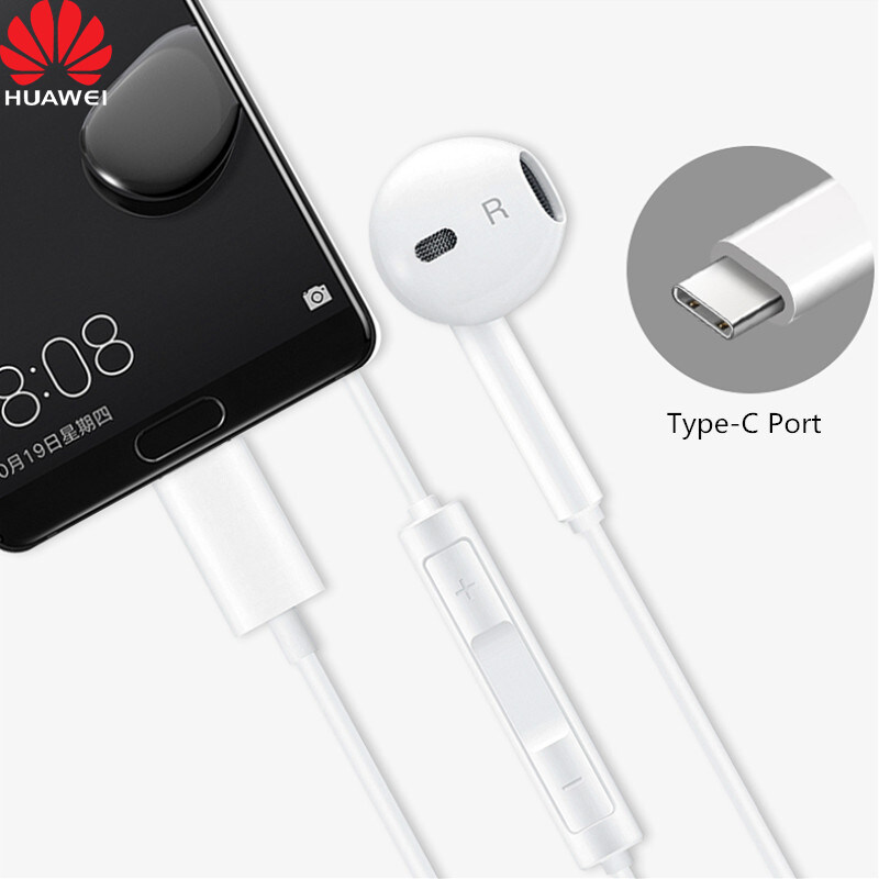 Huawei Gốc Cm33 Cổ Điển Tai Nghe loại USB C Trong Tai Nghe Âm Lượng tai nghe mic Huawei P20 Pro P30 Mate Tai Nghe Nova 5