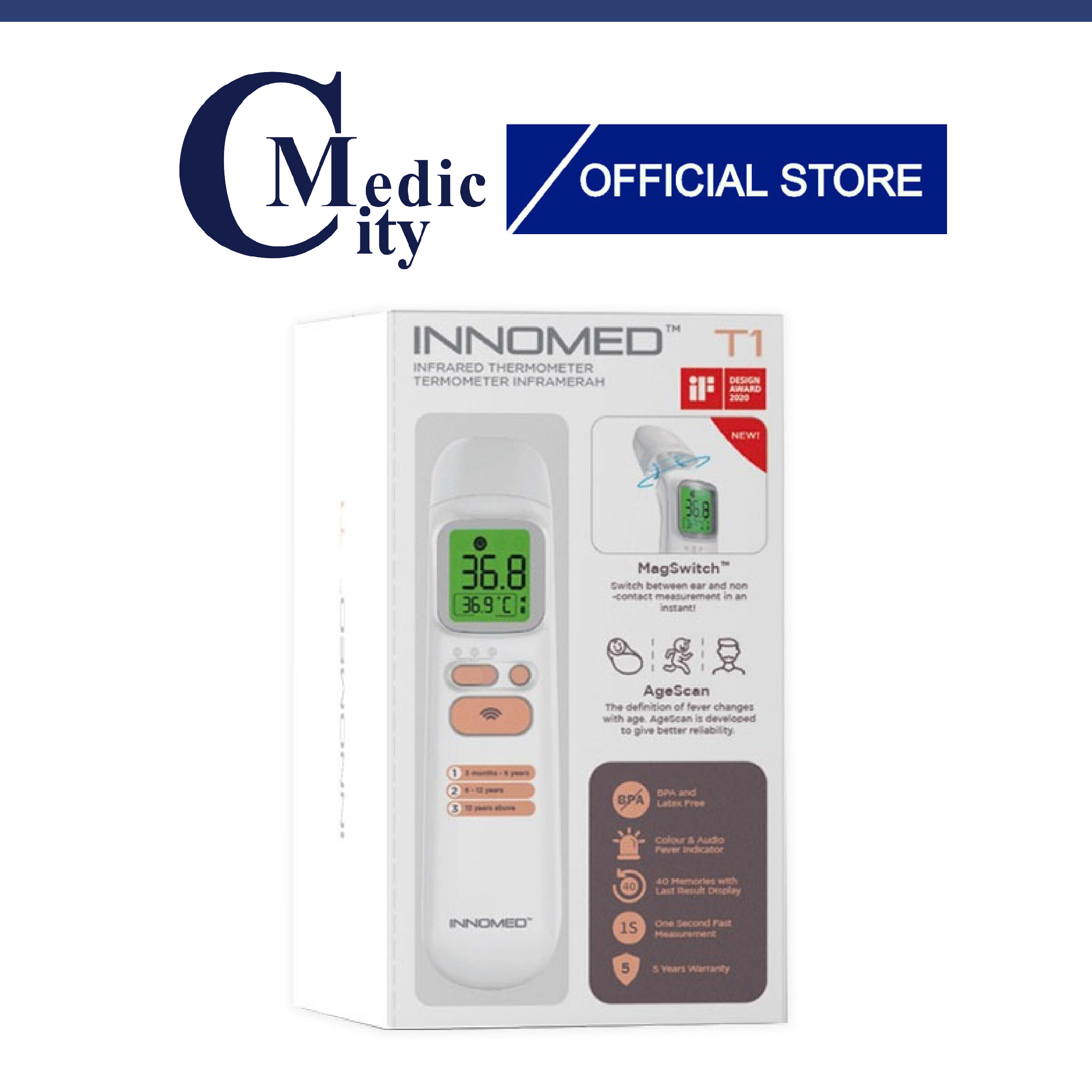 INNOMED™ T1 Infrared Thermometer Lazada