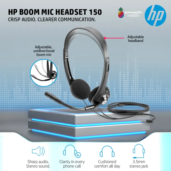 hp boom 150 stereo headset