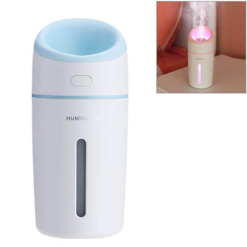L8 2.5W Portable USB Mute Mini Humidifier Nebulizer with Colorful LED Atmosphere Light for Office, Home Bedroom, Car, Support USB Output, Capacity: 320ml, DC 5V(Blue) Singapore