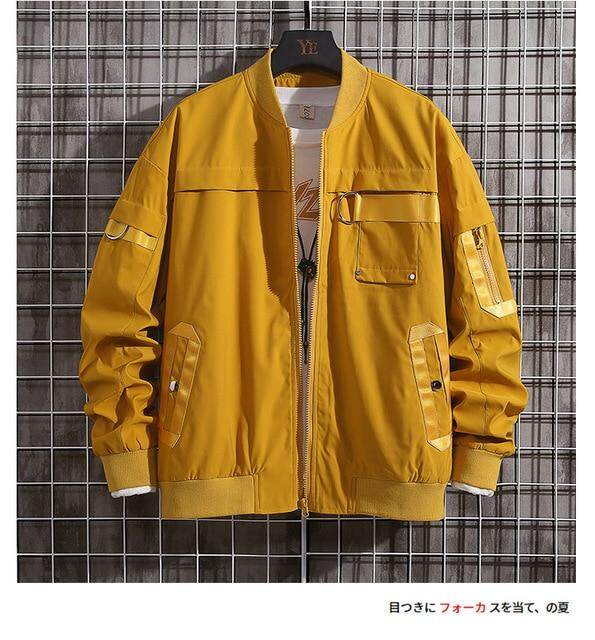 yellow military jacket