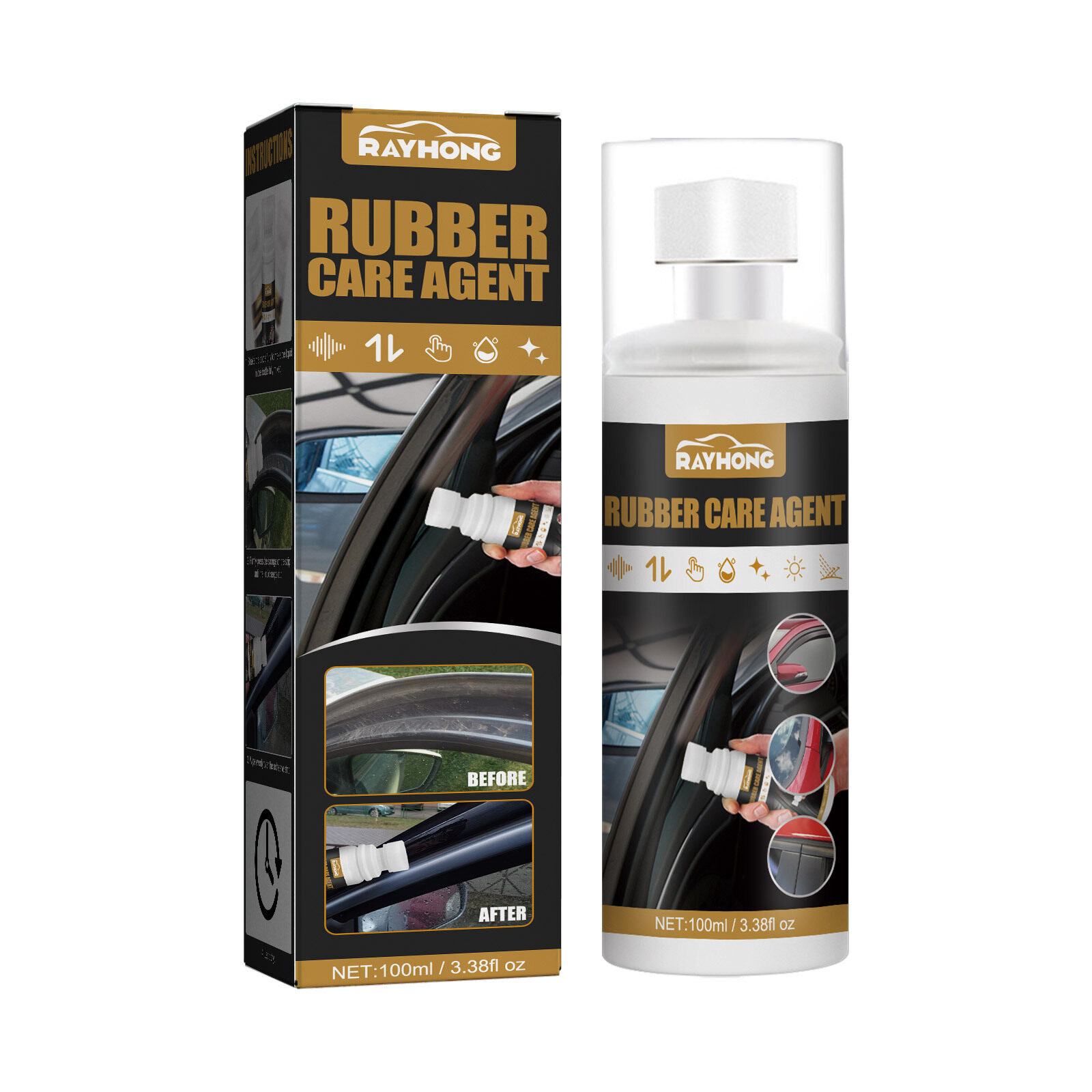 Rayhong Car Plastic Restore Coating Agent Auto Plastic Rubber Exterior