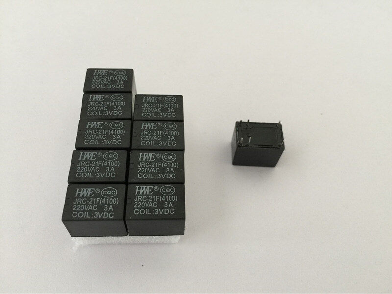 10pcs miniature pcb relay 6 pins mini relay dc 3v 5v 6v 9v 12v 24v jrc-21f 4100