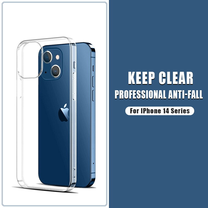 Aligo for iphone 14 plus 13 12 11 pro max 8 7 xxr for iphone 14 pro max 13 pro xs max 7 plus 11 clear tpu soft case cover full protection phone case