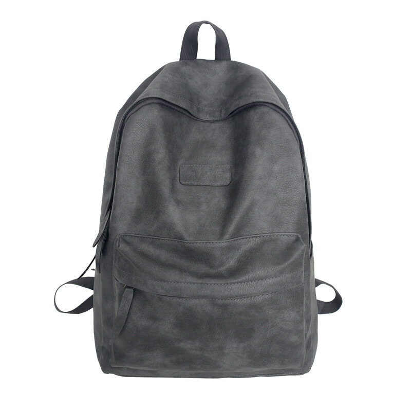 ELACCENT Men's backpack shoulder bag fashion casual Korean pu leather large capacity student backpack college students high school students school bag